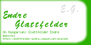 endre glattfelder business card